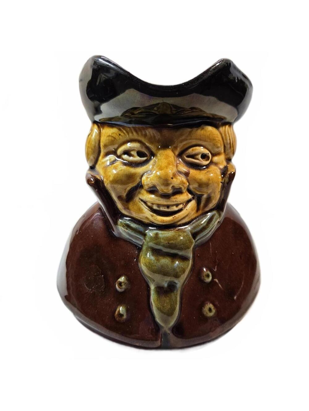 Victorian-Style English Highwayman / Coachman Ceramic Toby Jug Creamer / Vintage